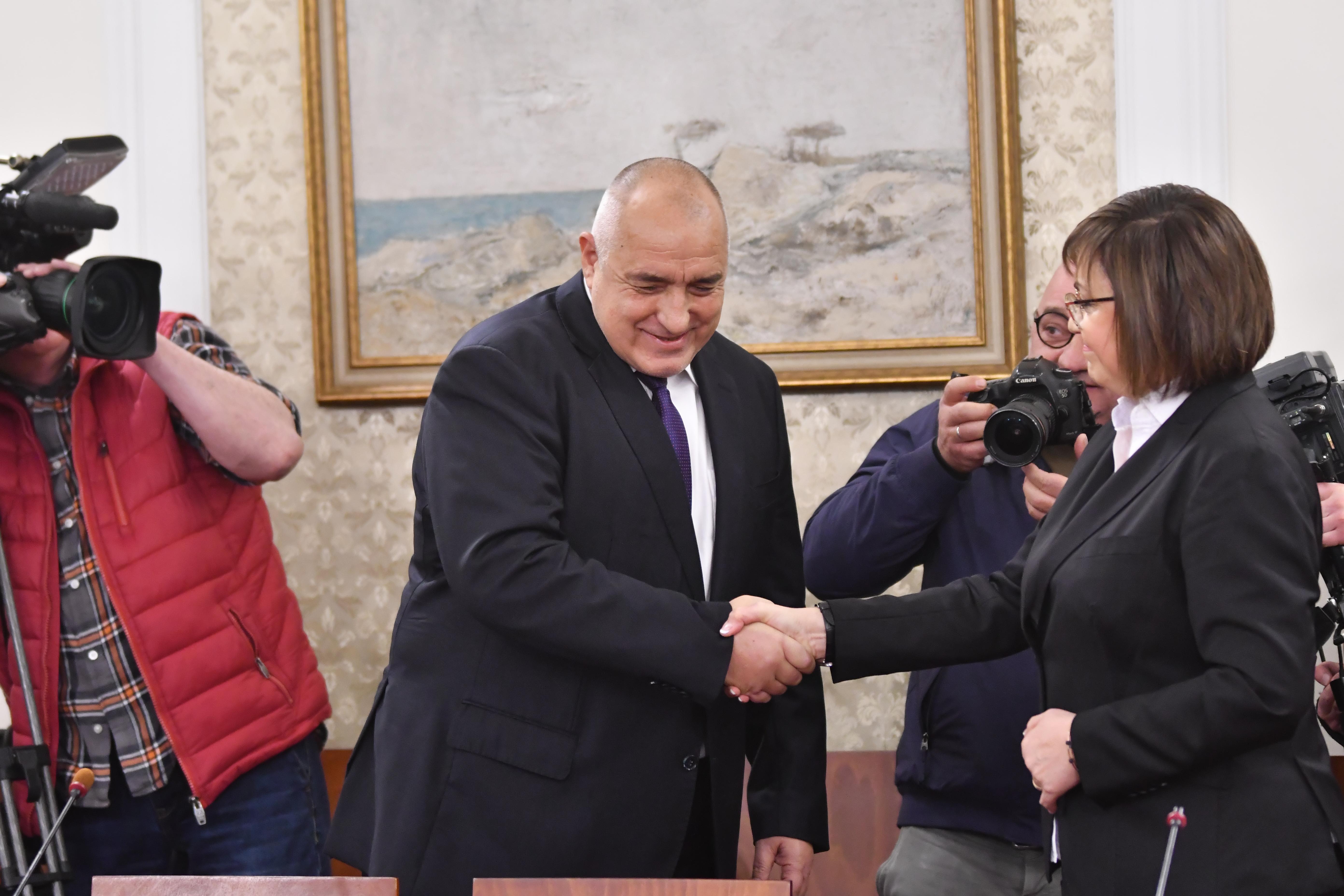 Борисов към Нинова: Не би трябвало да има спирачки за някакво правителство - експертно или програмно - в даден момент