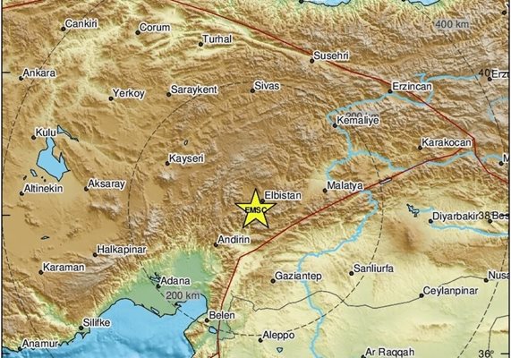 Нов трус от 4,6 по Рихтер е регистриран в Централна Турция