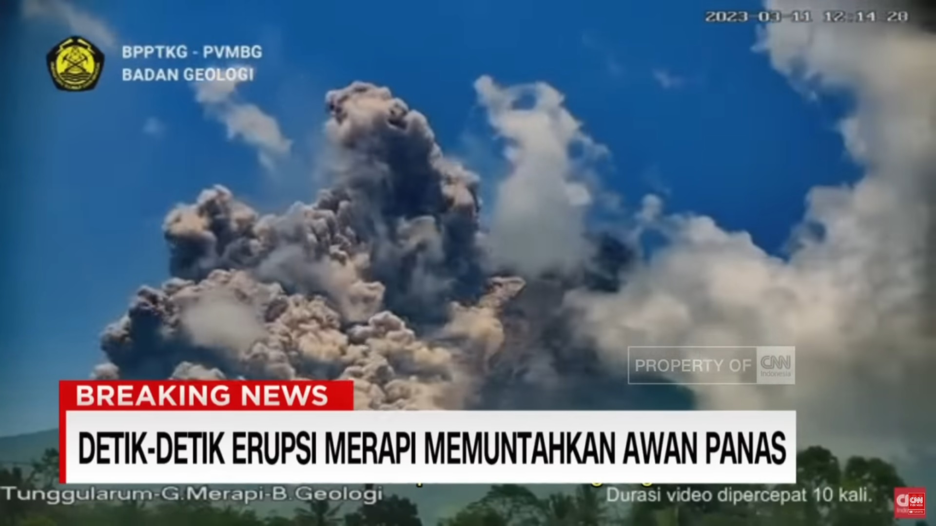 Индонезийският вулкан Мерапи отново изригна (ВИДЕО)