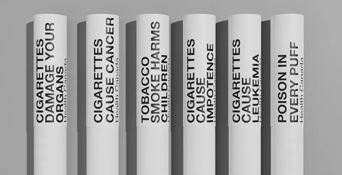 Канада пуска предупредителни етикети върху всяка цигара