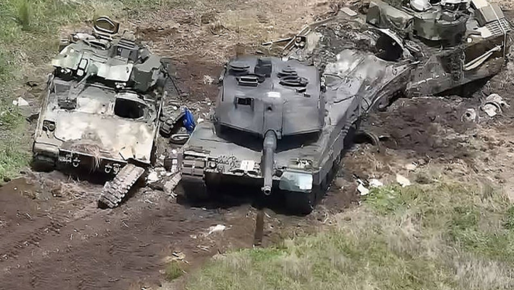 Руските войски унищожили предаден на Украйна танк Leopard
