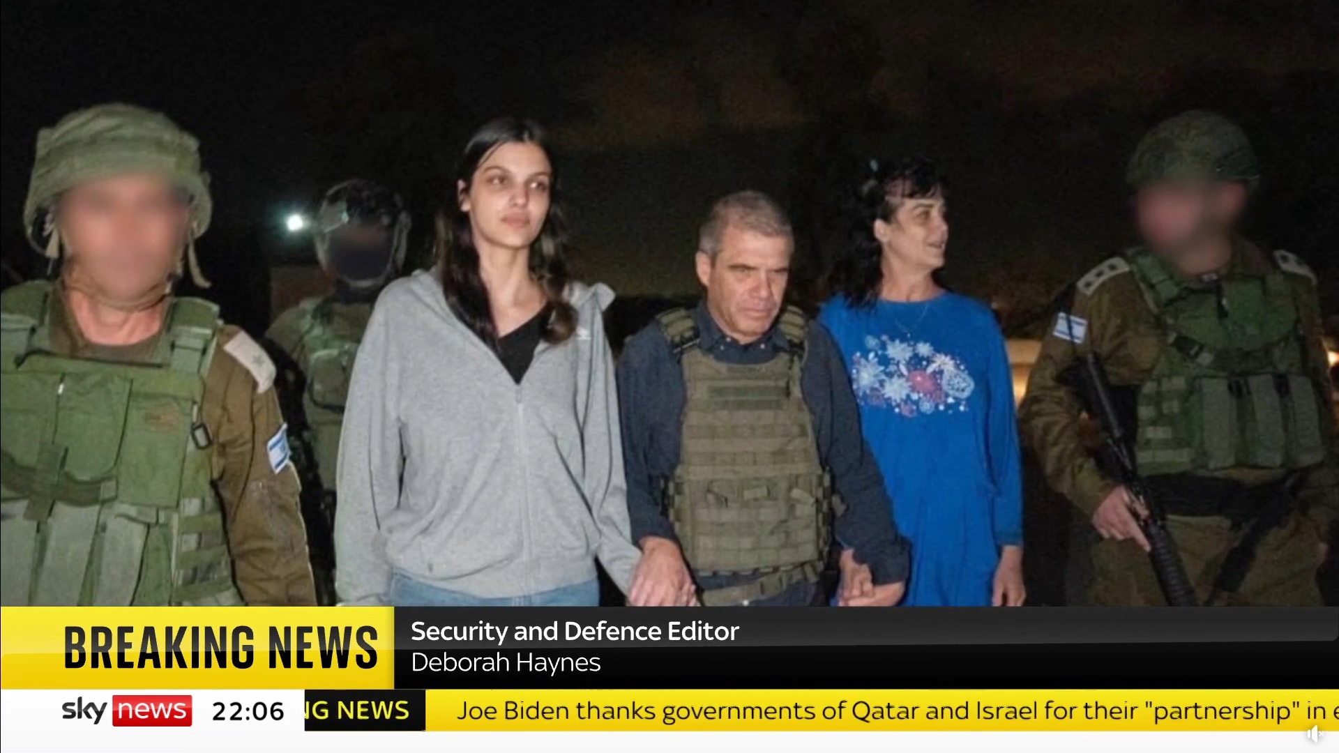 Първи кадри с освободените от „Хамас” заложници (ВИДЕО)