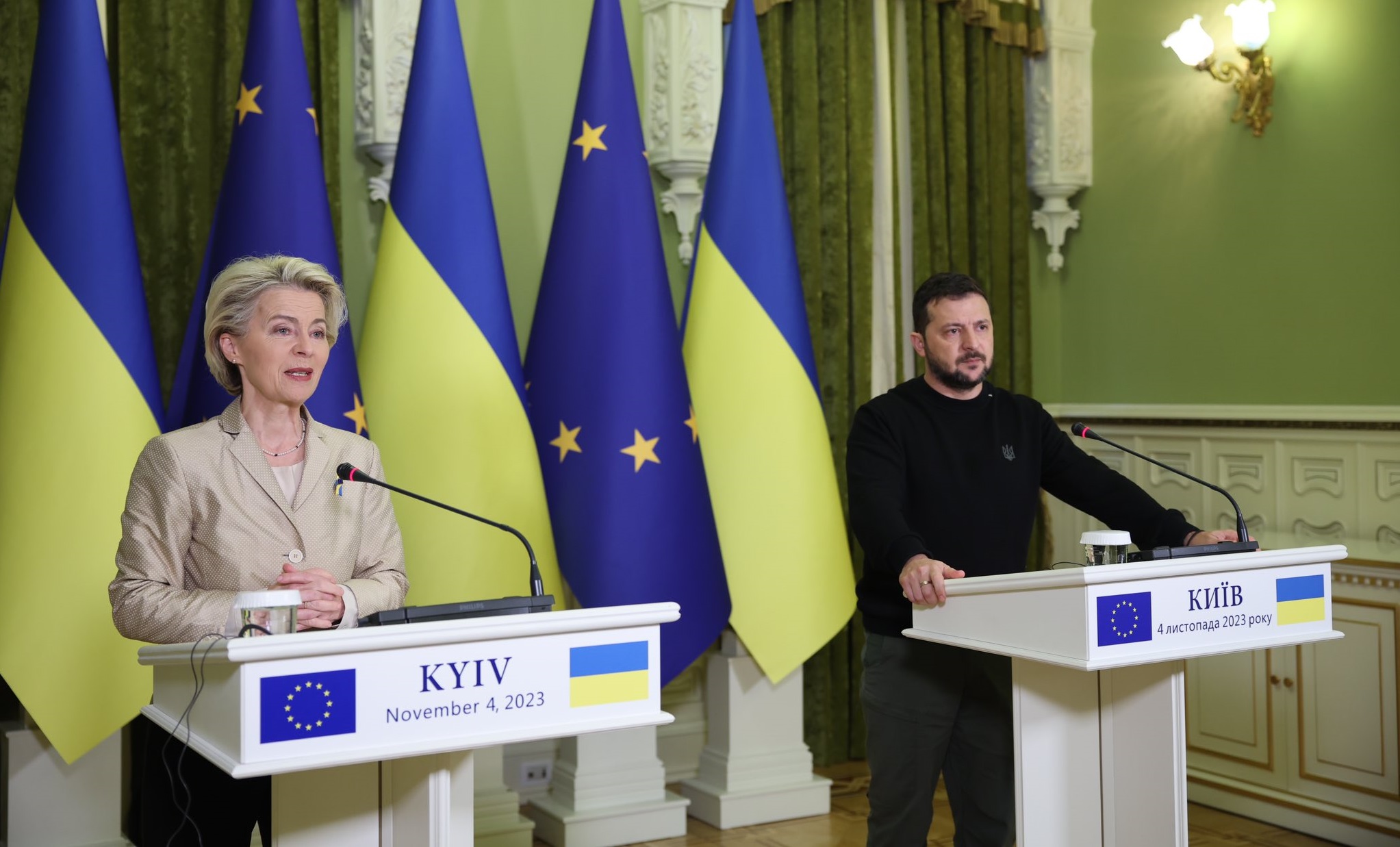 Фон дер Лайен в Киев: Цяла Европа ви дължи голяма благодарност