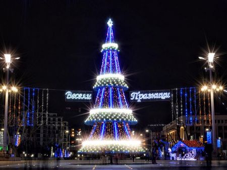 Бургаската елха грейва с 9 000 лампички