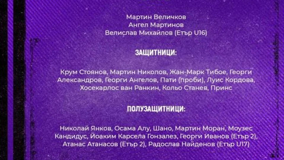 С 28 футболисти замина „Етър“ за подготвителния лагер в Поморие