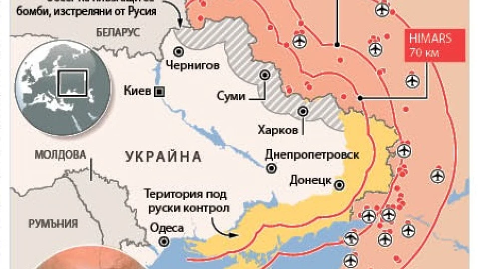 Украйна атакува Русия с US оръжия (ИНФОГРАФИКА)