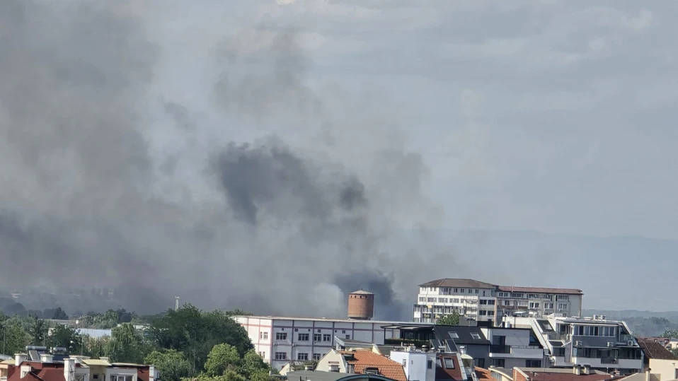 Сухи треви горят близо до Рогошко шосе в Пловдив