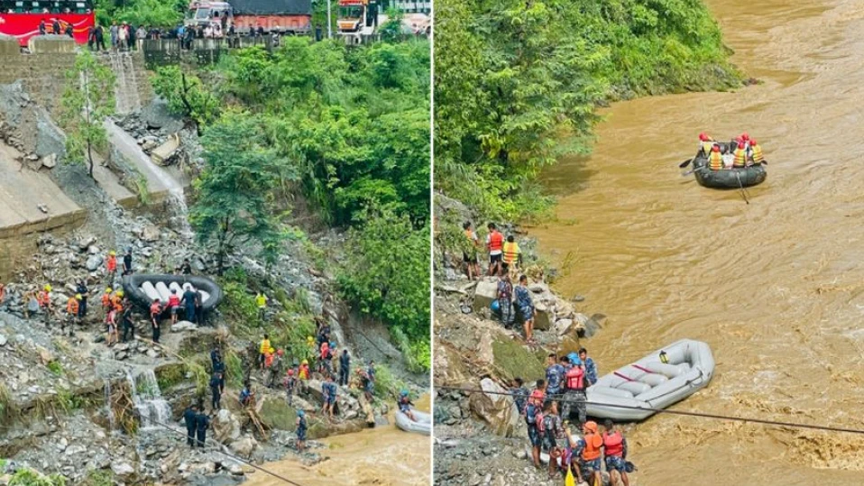 Трагедия в Непал: Свлачище погълна два автобуса, над 60 души са потънали в реката