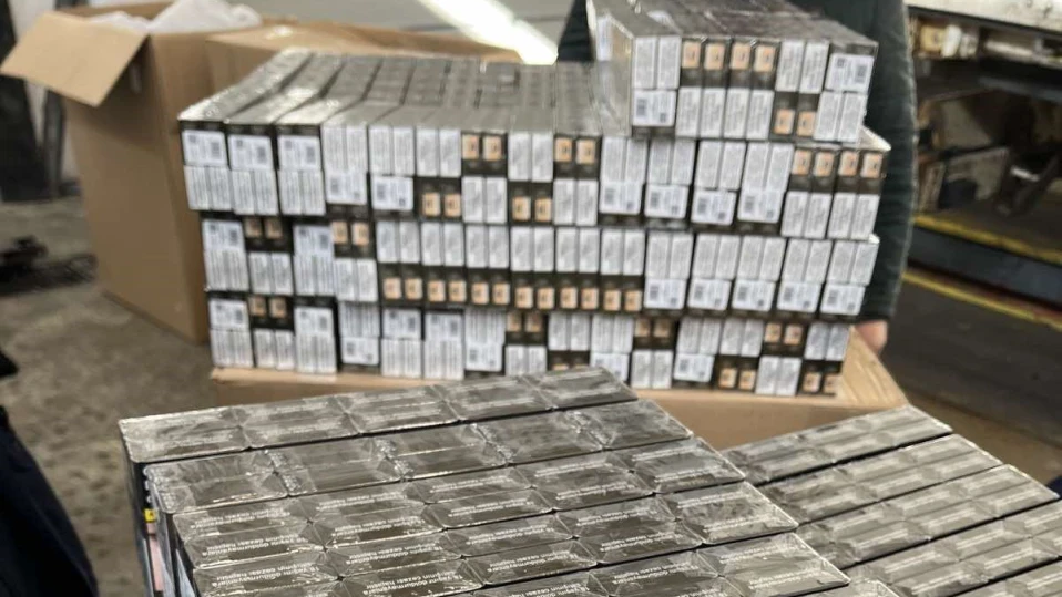 66 000 кутии цигари, скрити в заготовки за кашони, хванаха на "Капитан Андреево" (ВИДЕО)