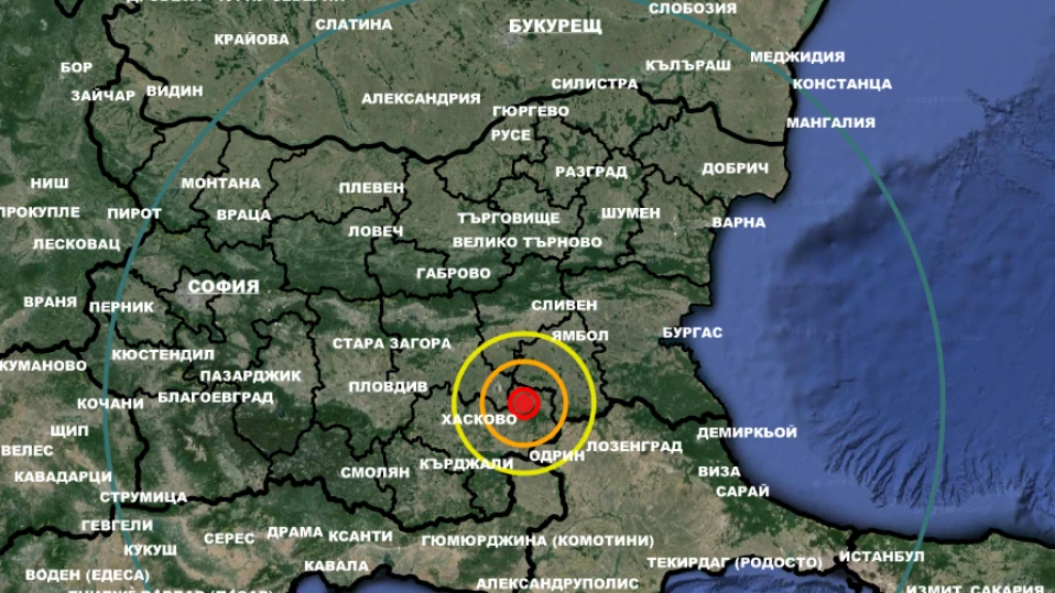 Земетресение от 3,1 по Рихтер е регистрирано в Тополовград