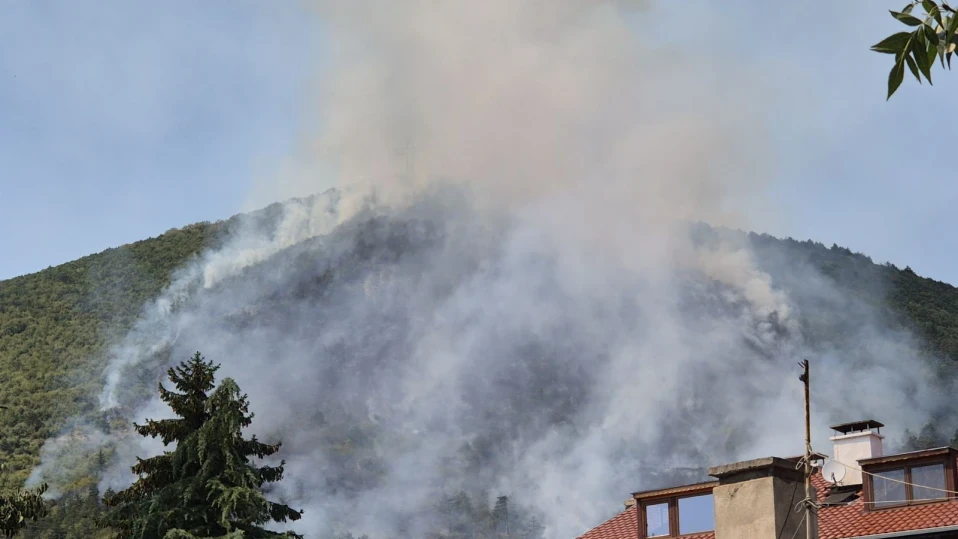 Пожар пламна в Сливен, очакват хеликоптер да се включи в гасенето