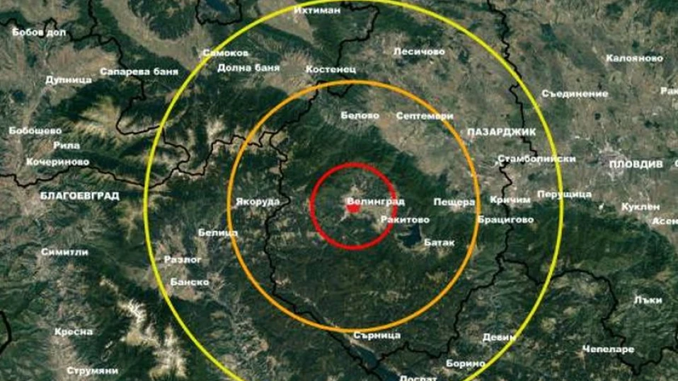 Лек трус край София тази сутрин