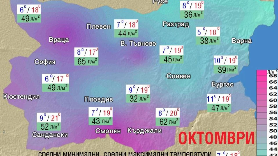 Месечна прогноза за времето: Октомври тръгва топъл, в края пада сняг
