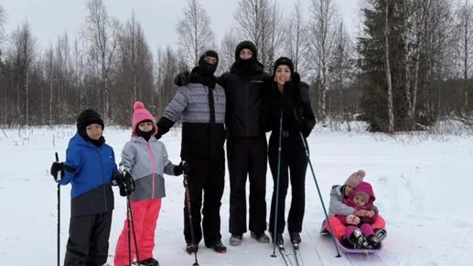 Кристиано Роналдо на лична среща с дядо Коледа (ВИДЕО)