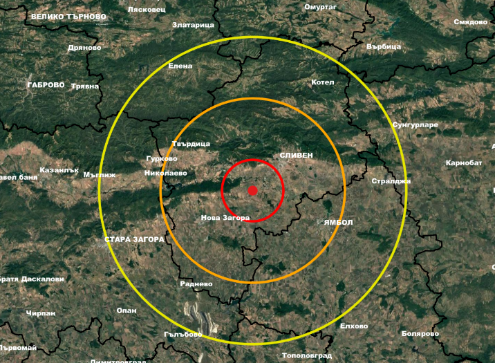 Земетресение с магнитуд 2 5 по Скалата на Рихтер е станало