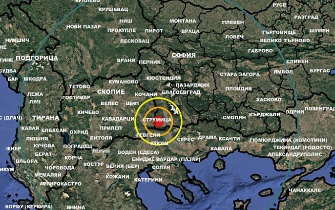 Слабо земетресение е станало рано тази сутрин край Петрич на