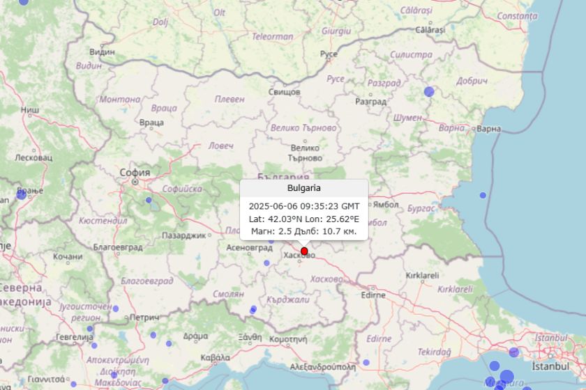 Слабо земетресение с магнитуд 2 5 по скалата на Рихтер разлюля