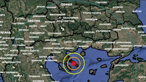 За седем минути: Още две земетресения удариха край Халкидики в Гърция