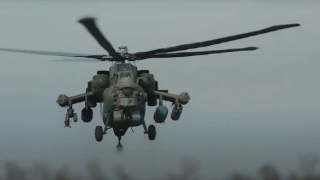 Руското МО: Хеликоптер Ми-28НМ унищожи с ракети точка за изстрелване на дронове на украинската армия