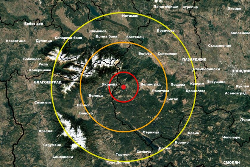 Слабо земетресение с магнитуд 2 1 по скалата на Рихтер е