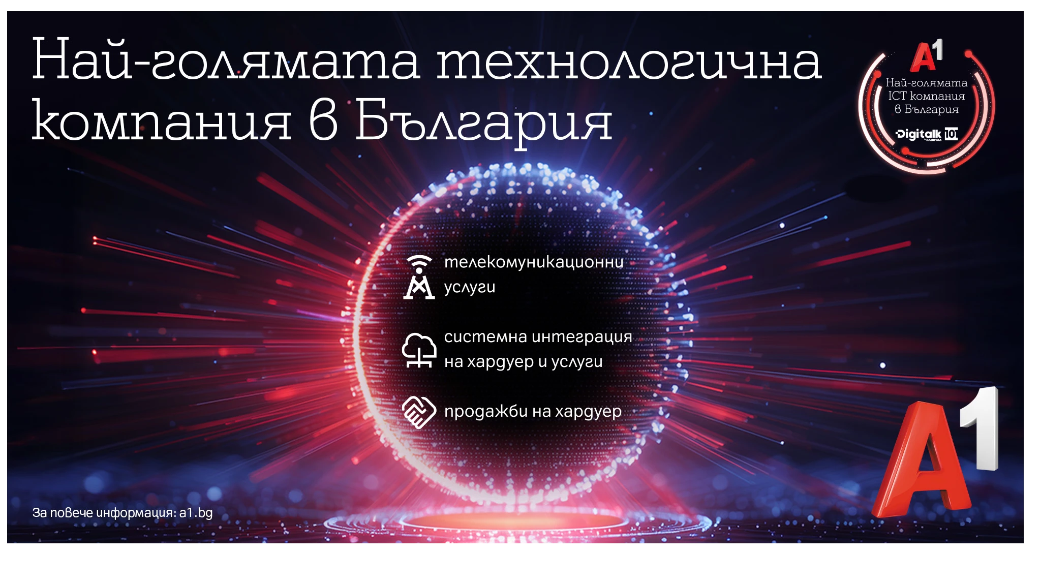 Класацията DigitalK 101 определи А1 като лидер на пазара на