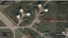 Сателитни снимки показват, че Русия е построила укрепени хангари за дронове в Курска област