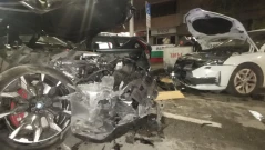 Запис на катастрофата с пометените коли в центъра на София (ВИДЕО)