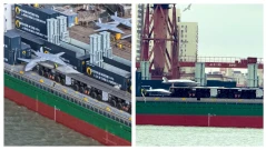 Китай превърна търговски контейнеровоз в боен крайцер (СНИМКИ)