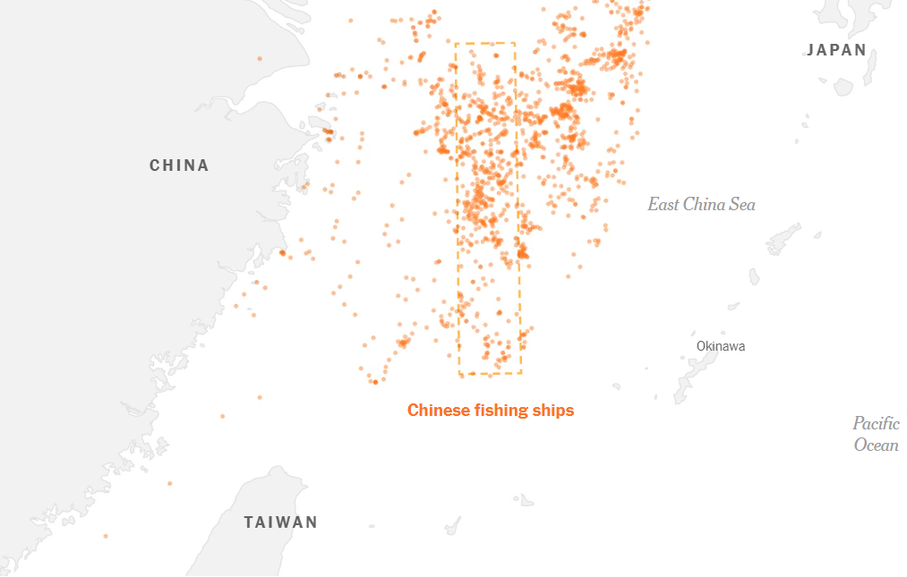 Южнокитайско море Китай напоследък провежда странни учения използвайки риболовни кораби