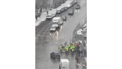 Пропадна асфалтът край строежа на метрото в кв. "Слатина"