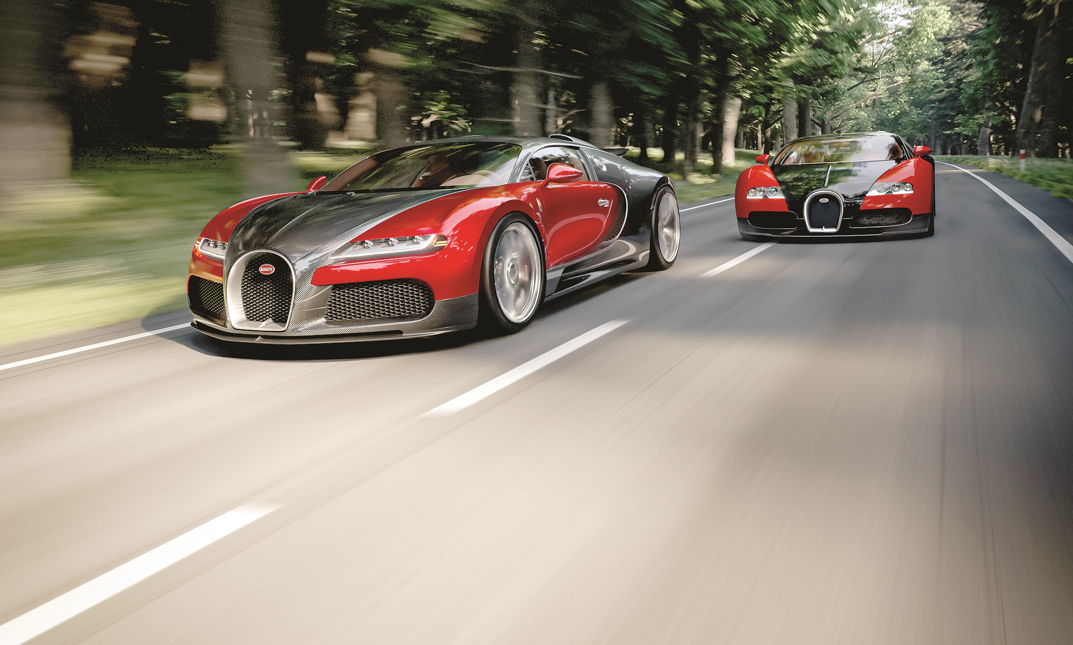 Обединява най доброто от всички автомобили на Bugatti с двигател