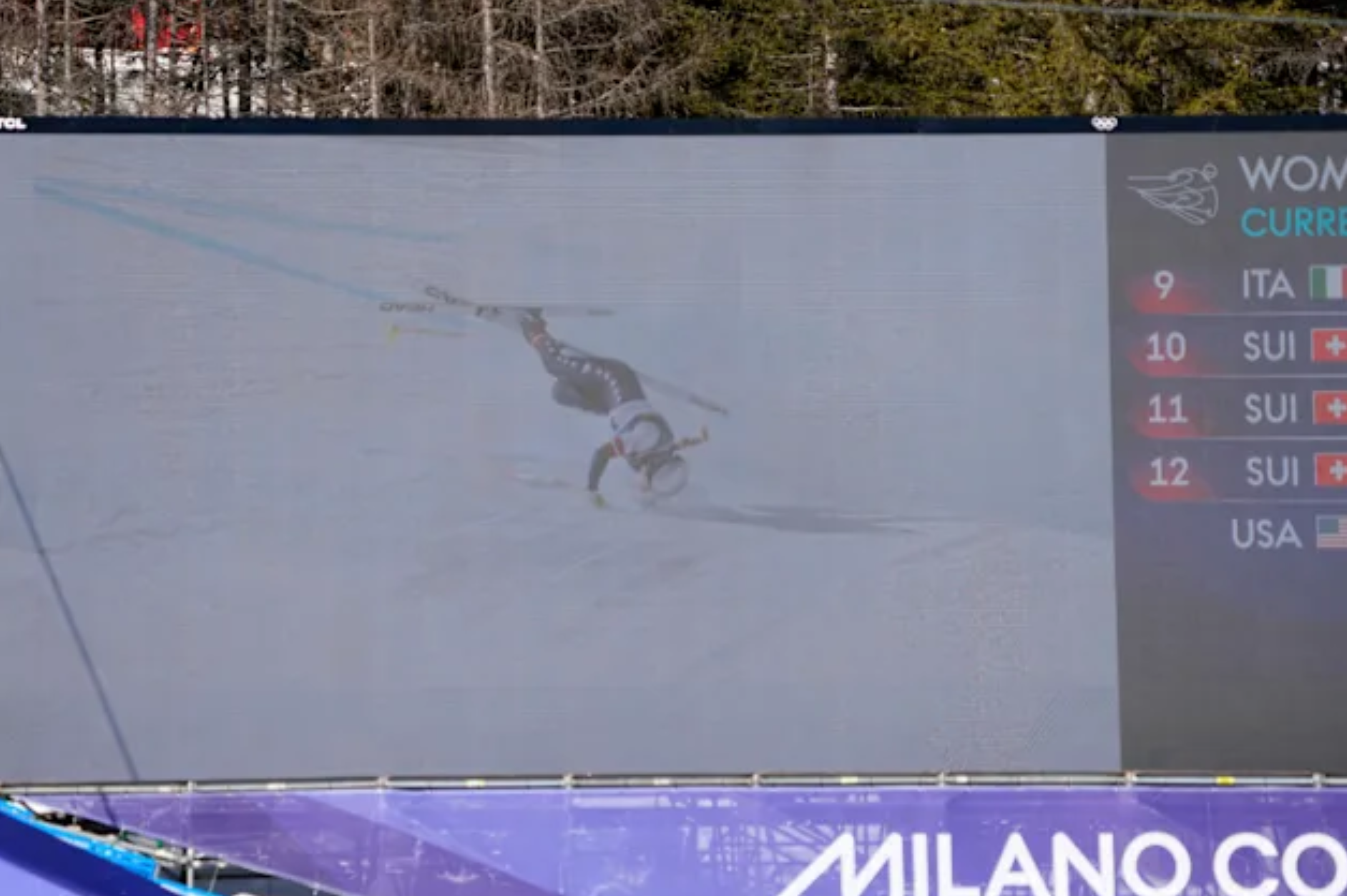 Линдзи Вон ужаси света с ново тежко падане на спускане