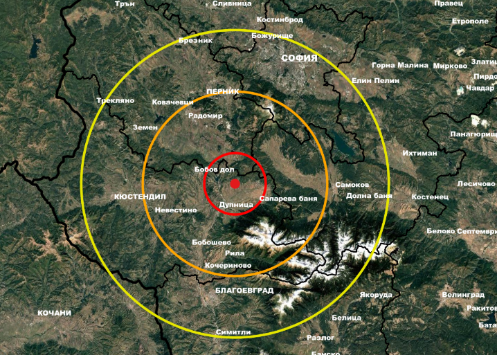 Земетресение с магнитуд 2 3 по скалата на Рихтер е