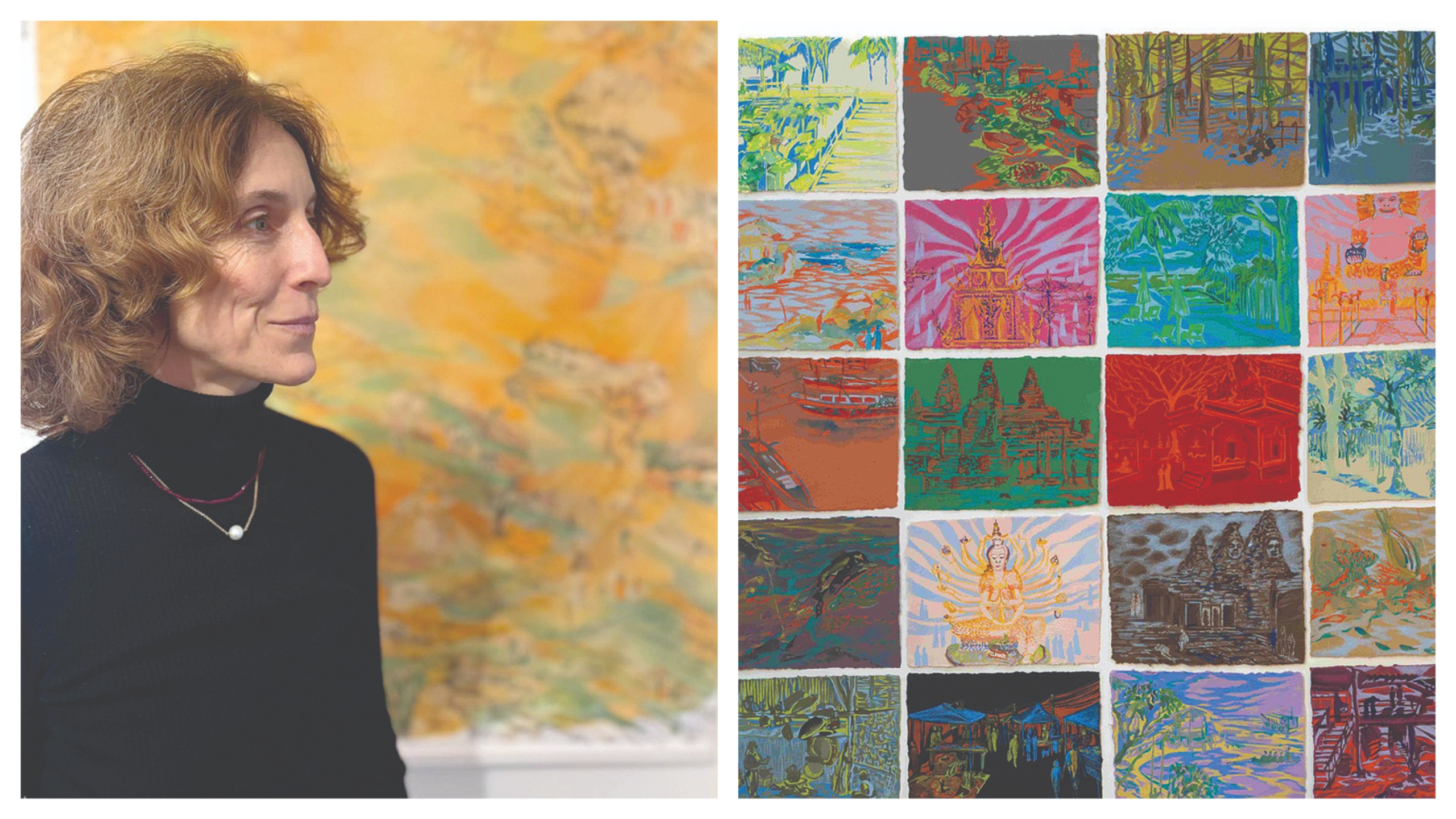 Нейната техника съчетава изящния щрих на гравьора с ефирността на