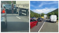 Катастрофа блокира отново главен път Е-79 при Кресна