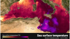 Средиземно море достигна най-високата си температура в историята